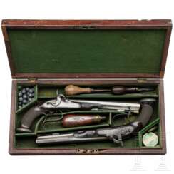 Ein Paar Perkussionspistolen, E. Patrick in Liverpool, um 1840