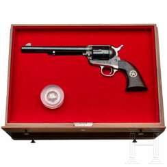 Colt SAA Texas Ranger Commemorative Six-Shooter, "150 Years Texas Rangers 1823 - 1973", im Schaukasten mit Buch