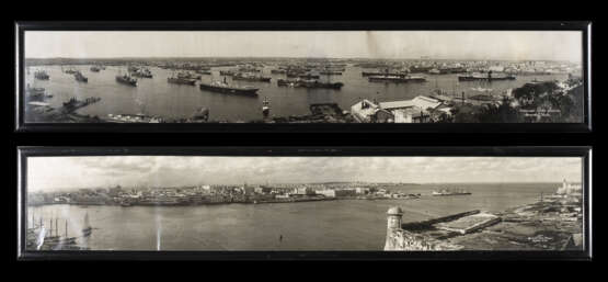 2 Panorama-Fotografien: Hafen von Havanna. - фото 1