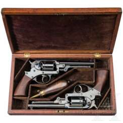 Zwei Starr Arms D.A. 1858 Army Revolver, im Kasten