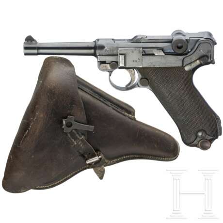 Pistole 08 DWM, 1917, Weimar / Wehrmacht, Marine, mit Koffertasche - фото 1