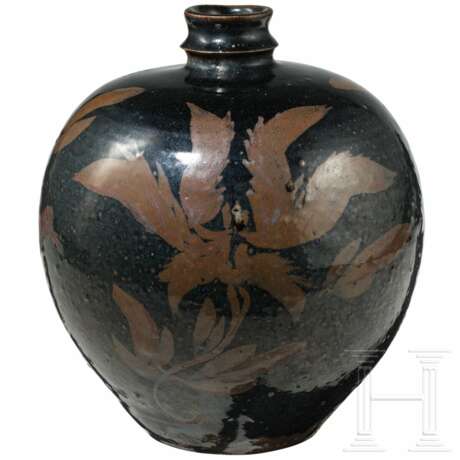 Seltene rostrot-schwarz glasierte Vase, China, wahrscheinlich Song-/Jin-Dynastie (960 - 1234), 12./13. Jhdt. - photo 1