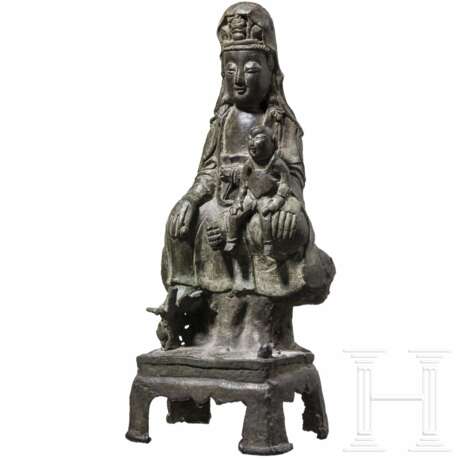 Bronzene Songzi Guanyin, China, wohl Ming-Dynastie (17. Jhdt.) - Foto 1