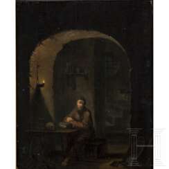 Gerard Dou (Umkreis) - Einsiedler im Kellergewölbe, Niederlande, Leiden, 17. Jhdt.