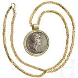 Goldkette mit Goldanhänger mit griechischer Silbermünze (Tetradrachme) - фото 1