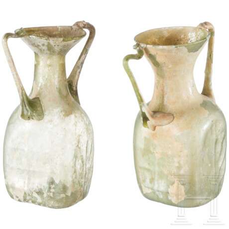 Zwei Doppelhenkelflaschen, römisch, 3. Jhdt. n. Chr. - Foto 1