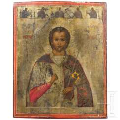 Große Ikone mit dem Heiligen Demetrios von Thessaloniki, Russland, 2. Hälfte 19. Jhdt.