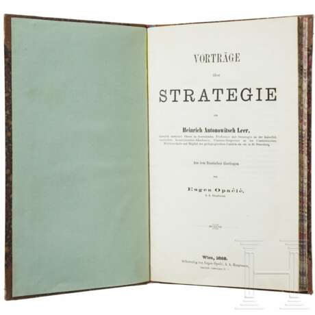 Heinrich Antonowitsch Leer, "Vorträge über Strategie ", Wien, 1868 - Foto 1