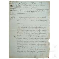 Jerome Bonaparte - Autograph, datiert 1.5.1802