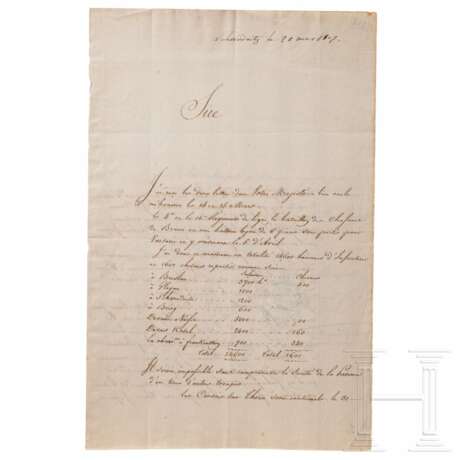 Jerome Bonaparte - Brief an seinen Bruder Napoleon I., datiert 20.3.1807 - photo 1
