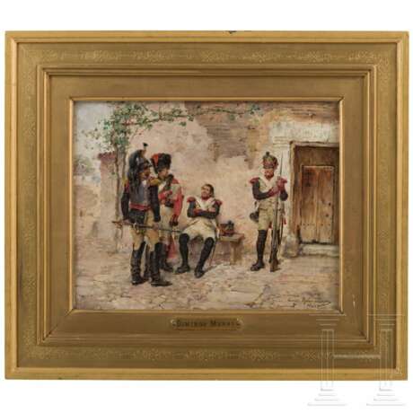 Domingo Munoz y Cuesta (1850 - 1935) - Französischer Kürassier, Husar und zwei Infanteristen - photo 1
