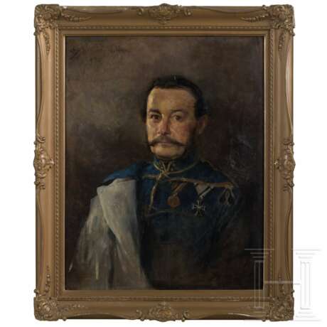 Georg Schuster-Woldan - Portrait des Ritters von Kolaczkowski-Habdank aus Karlsbad, München, datiert 1893 - фото 1