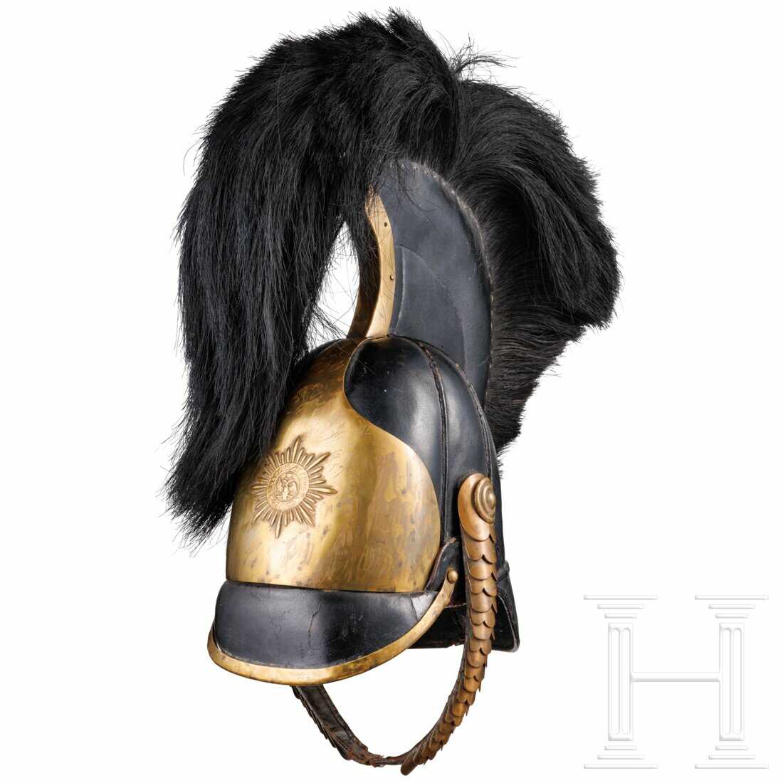 Sehr seltener Helm M 1808 für Mannschaften der Leibgarde-Kürassiere bzw. berittenen Artillerie, Russland, um 1810 - 1816