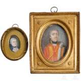 Zwei Miniaturportraits aus der Offiziersfamilie von Eckenbrecher, 18./19. Jhdt. - фото 1