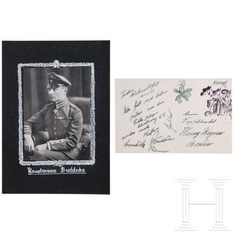 Hauptmann Hans-Joachim Buddecke (1890 - 1918) - signierte Weihnachtskarte - Foto 1