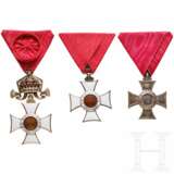 Drei Ordenskreuze des St. Alexander-Ordens, 3. Modell, 1. Typ, 1908 - 1918 - Foto 1