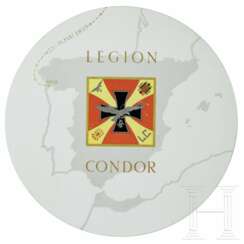 Große KPM-Tischplatte "Legion Condor"