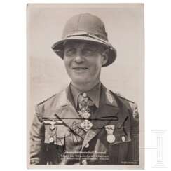 GFM Erwin Rommel - eigenhändig signierte Portraitpostkarte
