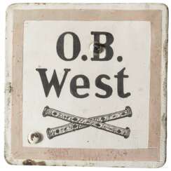 General Siegfried Westphal - KFZ-Tafel "O.B. West"