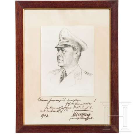 General Siegfried Westphal - Widmungsportrait GFM Albert Kesselrings, 1943 - фото 1