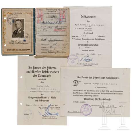Major Willy Sondermann (1897 - 1990) - umfangreiche Unterlagen und Dokumente des WK I- und WK II-Fliegers - Foto 1