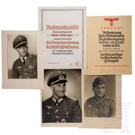 Urkunde über die Verleihung des HJ-Führerdolches - Foto 1