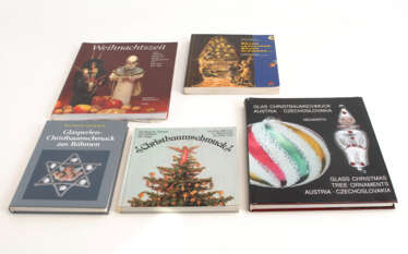 Konvolut 5x Literatur zum Thema "Christbaumschmuck".