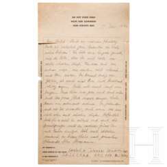 Hermann Göring - eigenhändiger Brief an Emmy vom 12. Januar 1946