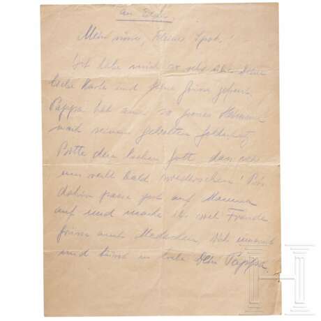 Hermann Göring - eigenhändiger Brief an seine Tochter Edda aus Nürnberg, 1945/46 - Foto 1