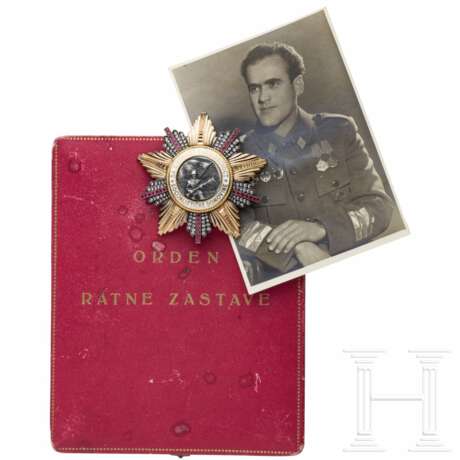 Generalleutnant der Jugoslawischen Volksarmee Vaso Jovanović (1915 - 2013) - Orden der Kriegsflagge 1. Klasse, Volksrepublik Jugoslawien - фото 1