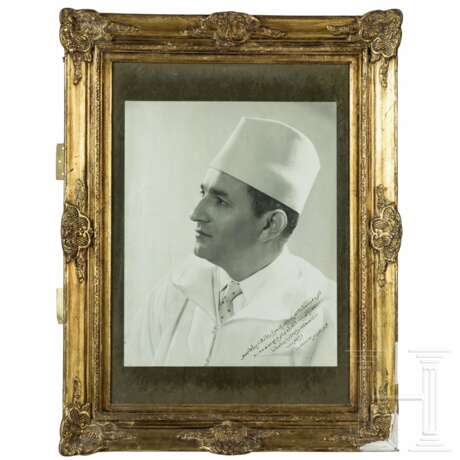 Sultan Mohammed V. von Marokko - großformatiges Portraitfoto mit Widmung - фото 1