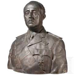Francisco Franco - lebensgroße bronzene Portraitbüste