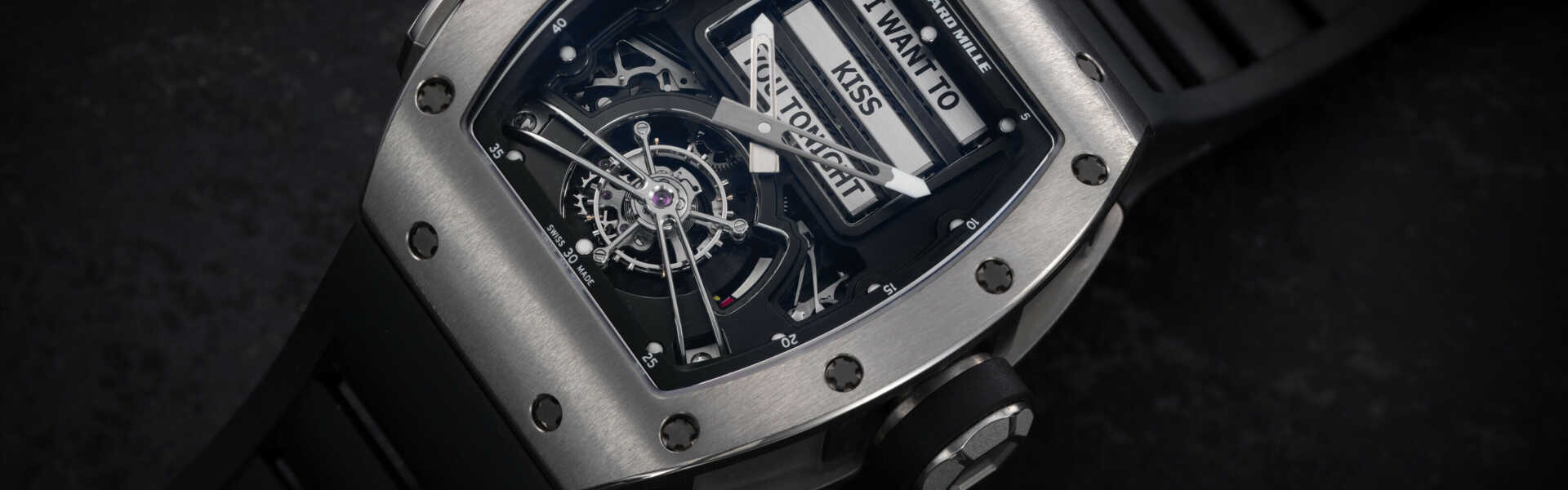 RICHARD MILLE, RM-69 EROTIC TOUBILLON, AN EXTREMELY RARE LIMITED EDITION TITANIUM WRISTWATCH