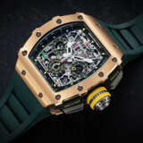 RICHARD MILLE, RM11-03 RG, A GOLD AND TITANIUM AUTOMATIC FLYBACK CHRONOGRAPH - photo 1