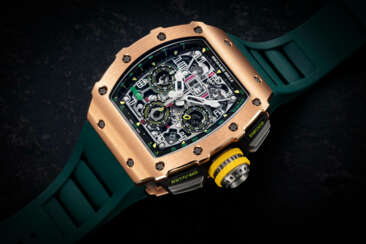 RICHARD MILLE, RM11-03 RG, A GOLD AND TITANIUM AUTOMATIC FLYBACK CHRONOGRAPH