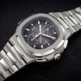 PATEK PHILIPPE, REF. 5990/1A, A FINE STEEL AUTOMATIC DUAL TIME FLYBACK CHRONOGRAPH - фото 1