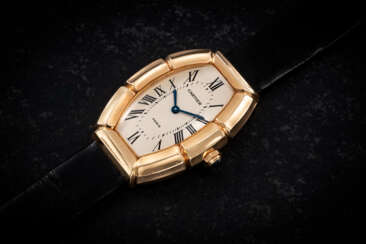 CARTIER PARIS, BAMBOO, A RARE GOLD TONNEAU SHAPED WRISTWATCH