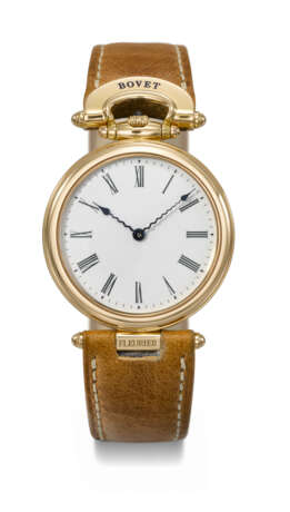 BOVET FLEURIER. A VERY RARE AND ATTRACTIVE 18K GOLD LIMITED EDITION AUTOMATIC WRISTWATCH WITH WHITE ENAMEL DIAL - photo 1