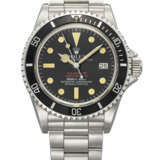 ROLEX. A RARE STAINLESS STEEL AUTOMATIC WRISTWATCH WITH SWEEP CENTRE SECONDS, GAS ESCAPE VALVE, DATE AND BRACELET - photo 1