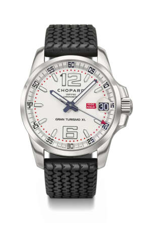 CHOPARD. A LARGE STAINLESS STEEL LIMITED EDITION AUTOMATIC WRISTWATCH WITH SWEEP CENTRE SECONDS AND DATE - Foto 1