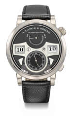 A. LANGE &amp; SOHNE. AN EXCEPTIONAL AND IMPRESSIVE 18K WHITE GOLD STRIKING TIME WRISTWATCH WITH DIGITAL TIME DISPLAY, POWER RESERVE INDICATION AND HACK FEATURE