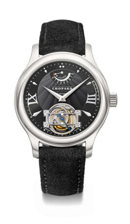 CHOPARD. A VERY RARE AND ELEGANT PLATINUM LIMITED EDITION TOURBILLON WRISTWATCH WITH 8 DAY POWER RESERVE - Foto 1