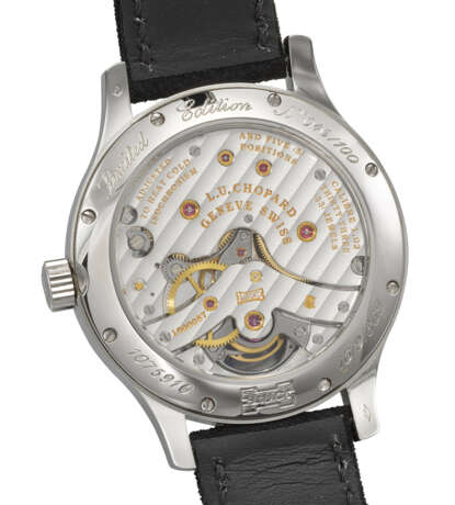 CHOPARD. A VERY RARE AND ELEGANT PLATINUM LIMITED EDITION TOURBILLON WRISTWATCH WITH 8 DAY POWER RESERVE - фото 4