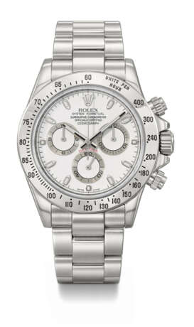 ROLEX. A `NEW OLD STOCK` STAINLESS STEEL AUTOMATIC CHRONOGRAPH WRISTWATCH WITH BRACELET - photo 1