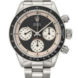 ROLEX. A RARE AND DESIRABLE STAINLESS STEEL CHRONOGRAPH WRISTWATCH WITH ‘PAUL NEWMAN’ DIAL AND BRACELET - photo 1