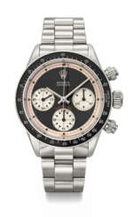 ROLEX. A RARE AND DESIRABLE STAINLESS STEEL CHRONOGRAPH WRISTWATCH WITH ‘PAUL NEWMAN’ DIAL AND BRACELET