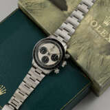 ROLEX. AN EXCEPTIONAL AND VERY RARE STAINLESS STEEL CHRONOGRAPH WRISTWATCH WITH `PAUL NEWMAN PANDA` DIAL AND BRACELET - Foto 4