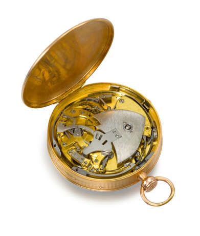 BREGUET, NO. 47 6/87 `MONTRE PERP&#201;TUELLE &#192; R&#201;P&#201;TITION, &#201;CHAPPEMENT LIBRE &#192; ANCRE`. AN EXCEPTIONAL AND HISTORICALLY IMPORTANT, LARGE 18K GOLD SELF-WINDING MINUTE REPEATING ON GONG, HOURS AND QUARTERS &#192; TOC POCKET - Foto 3