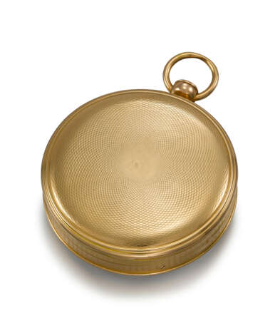 BREGUET, NO. 47 6/87 `MONTRE PERP&#201;TUELLE &#192; R&#201;P&#201;TITION, &#201;CHAPPEMENT LIBRE &#192; ANCRE`. AN EXCEPTIONAL AND HISTORICALLY IMPORTANT, LARGE 18K GOLD SELF-WINDING MINUTE REPEATING ON GONG, HOURS AND QUARTERS &#192; TOC POCKET - Foto 6