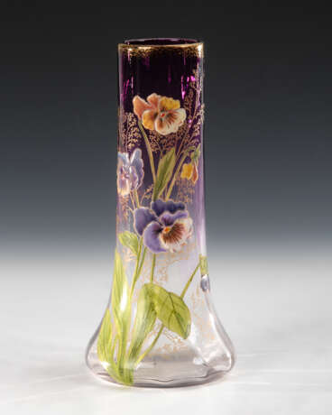 Vase mit Stiefmütterchendekor, Legras & Cie. - Foto 1